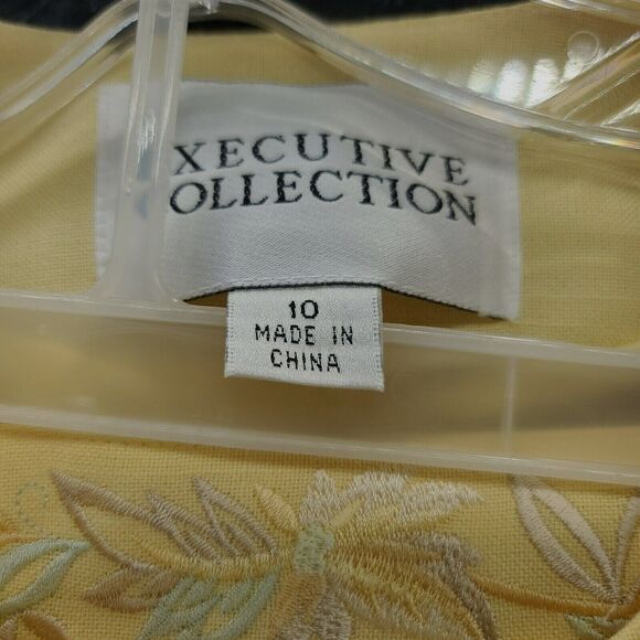 Executive Collection women's suits Yellow Size 10 Polyester Jacket And Skirt - Picture 12 of 16